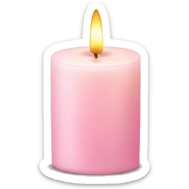 light pink candle sticker
