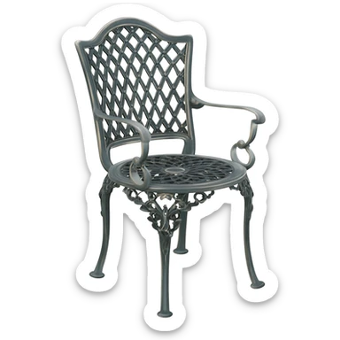 Chaise de jardin, style chaise en métale sticker
