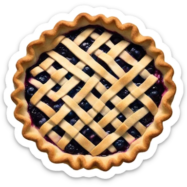 Blueberry pie sticker