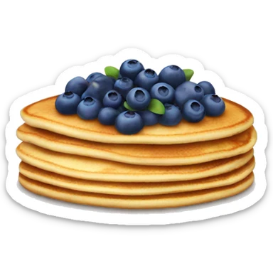 Pancake with blueberries sticker
