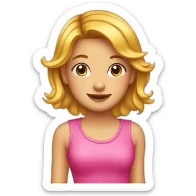 Girl stationery sticker