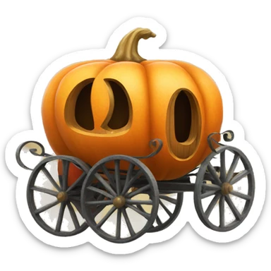 Conderella pumpkin carriage  sticker