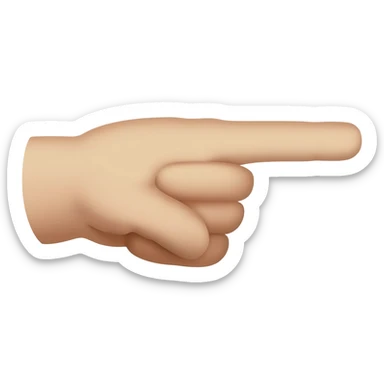 Now create a hand pointing on it right sticker