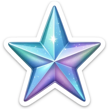 Sparkly glittery gray star y2k 3d icon, transparent background  sticker