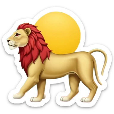 پرچم شیر و خورشید پهلوی رو بساز پرچم شیر و خورشید اون پرچم اصیل ایرانی شاهنشاهی sticker