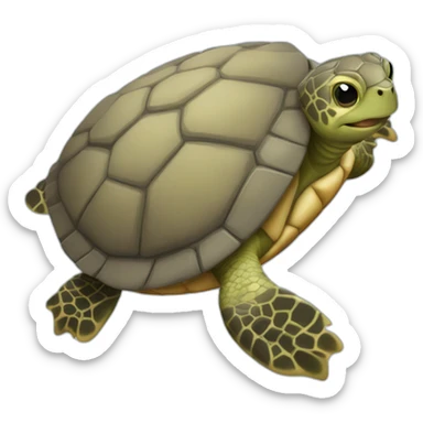 Une tortue qui fait de la natation sticker