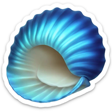 Iridescent blue shell  sticker