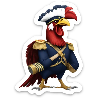 Fierce gamecock defeating a navy commodore  sticker