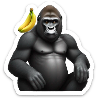 gorilla with a banana  sticker