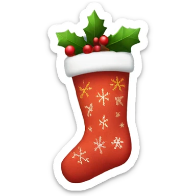 christmas sock sticker