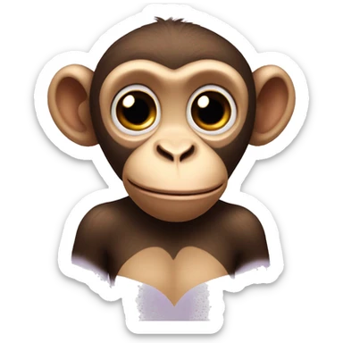 Monkey with heart eyes sticker