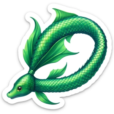 siren aesthetic tail green only sticker