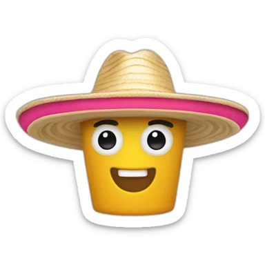 Pez con sombrero sticker