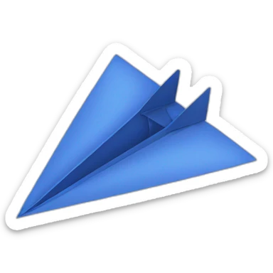 indigo paper plane sticker