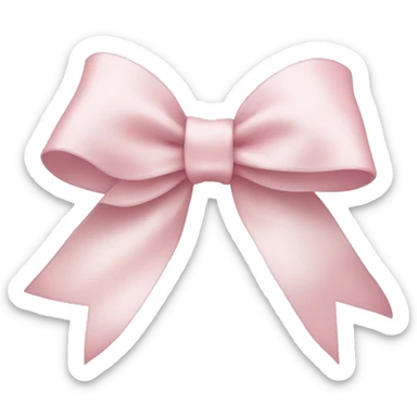 Pale pink ribbon bow sticker