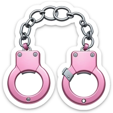 pink handcuffs  sticker