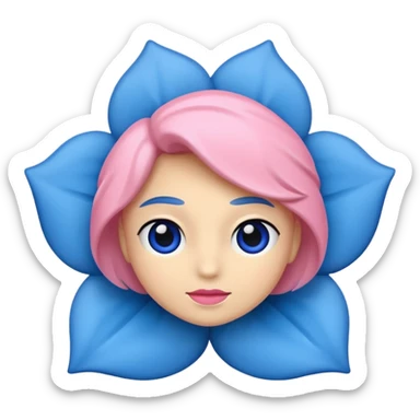 Faça uma rosa azul sticker