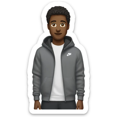 Me wearing a Nike tech fleece shrugging  sticker