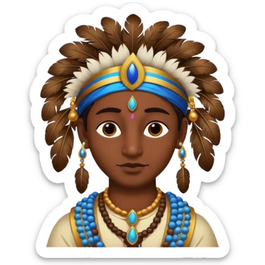 Krishna Feather sticker