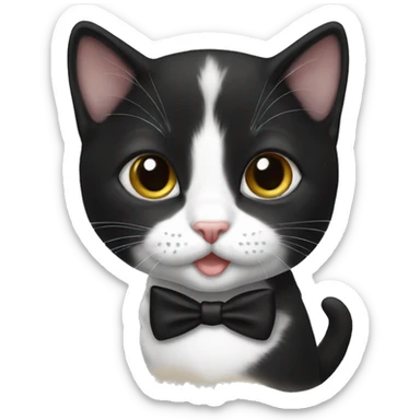 Tuxedo kitten sticker