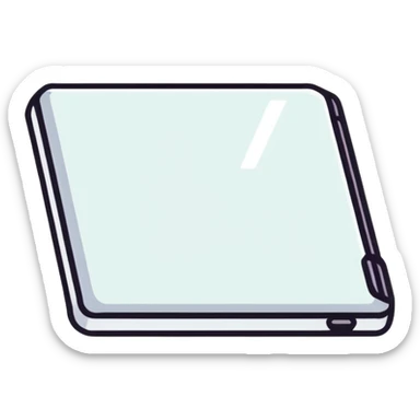 red and black streaming video logo sticker