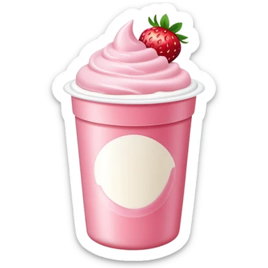 strawberry yogurt cup sticker