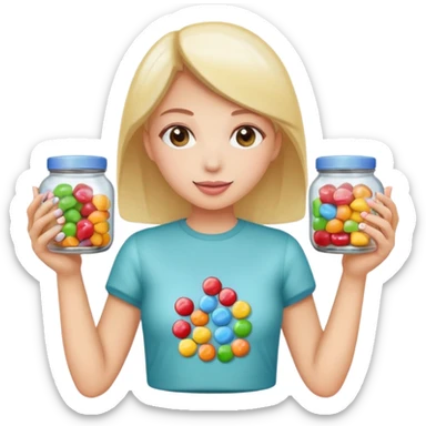  womanPeople Holding Jar sticker