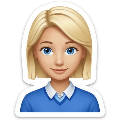 preppy, aesthetic, trendy, tan, blue eyes, teen girl, blonde highlights, sexy sticker