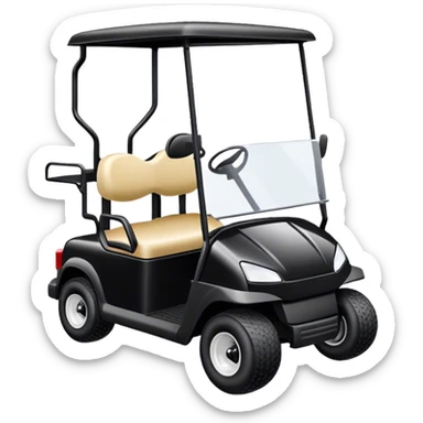 Black golf cart sticker