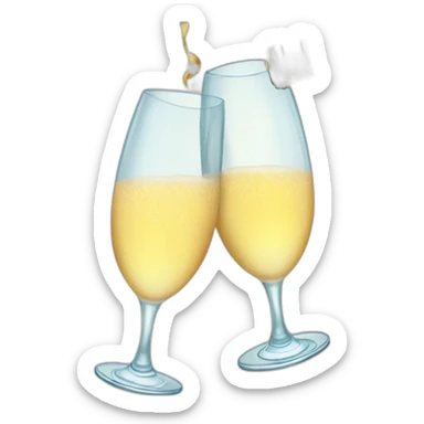 Champagne Glasses Cheers christmas sticker