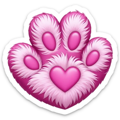 Paw heart sticker
