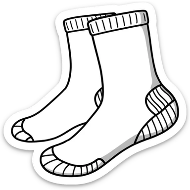 white athletic sock interior view showing the inside cushioned insole sticker