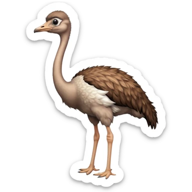 High resolution of   realistic full body ostrich without distorted , no extra hybrid sticker