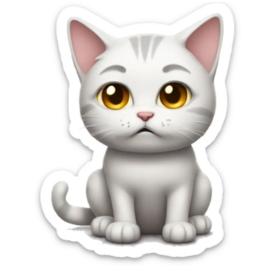 sad kitty sticker
