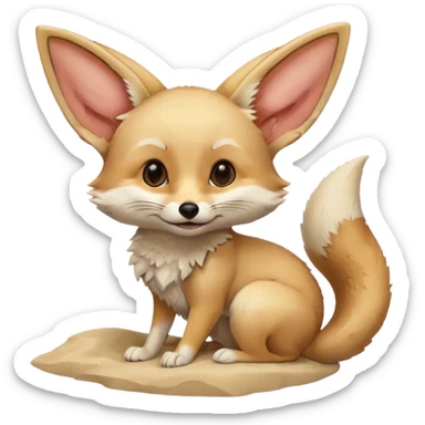 fennec fox emotions sticker