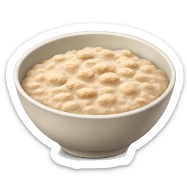 A bowl of oatmeal  sticker