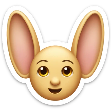 one giant ear one little ear sticker