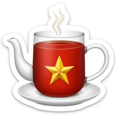 Çay bardağı ile çay sticker