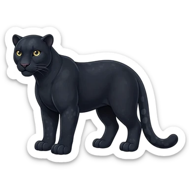Black Snow Leopard-Panther-hybrid-animal-creature  sticker