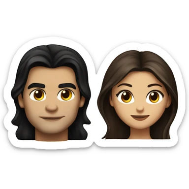 Damon and Elena from the tvd sticker