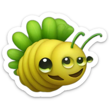 Clubbing caterpillar sticker