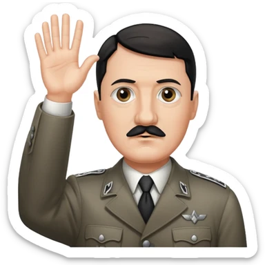 Hitler raising one hand straight up like a salute sticker