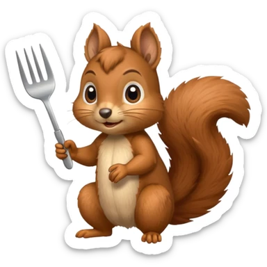 squirrel at a restaurant sticker