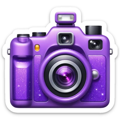 Glitter Camera Purple sticker