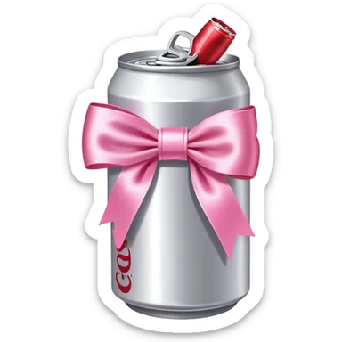 Pink Diet Coke can with pink bow sticker