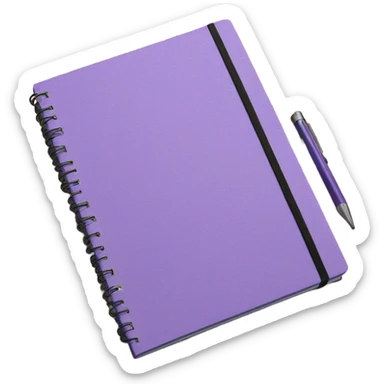 Purple notebook Emoji sticker
