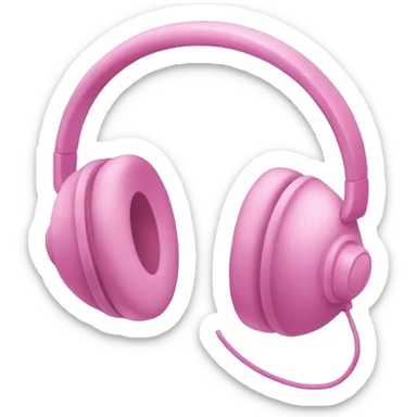 pink headphones sticker