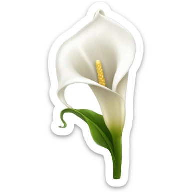 White Cala Lilly sticker