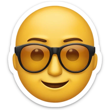 arrogant emoji wearing dark sunglasses sticker