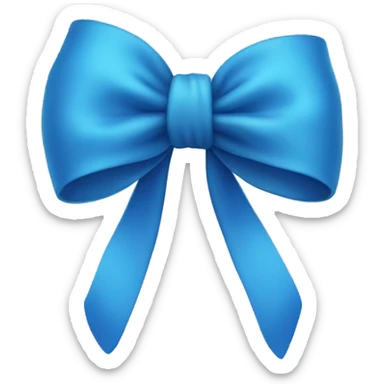 Blue bow  sticker